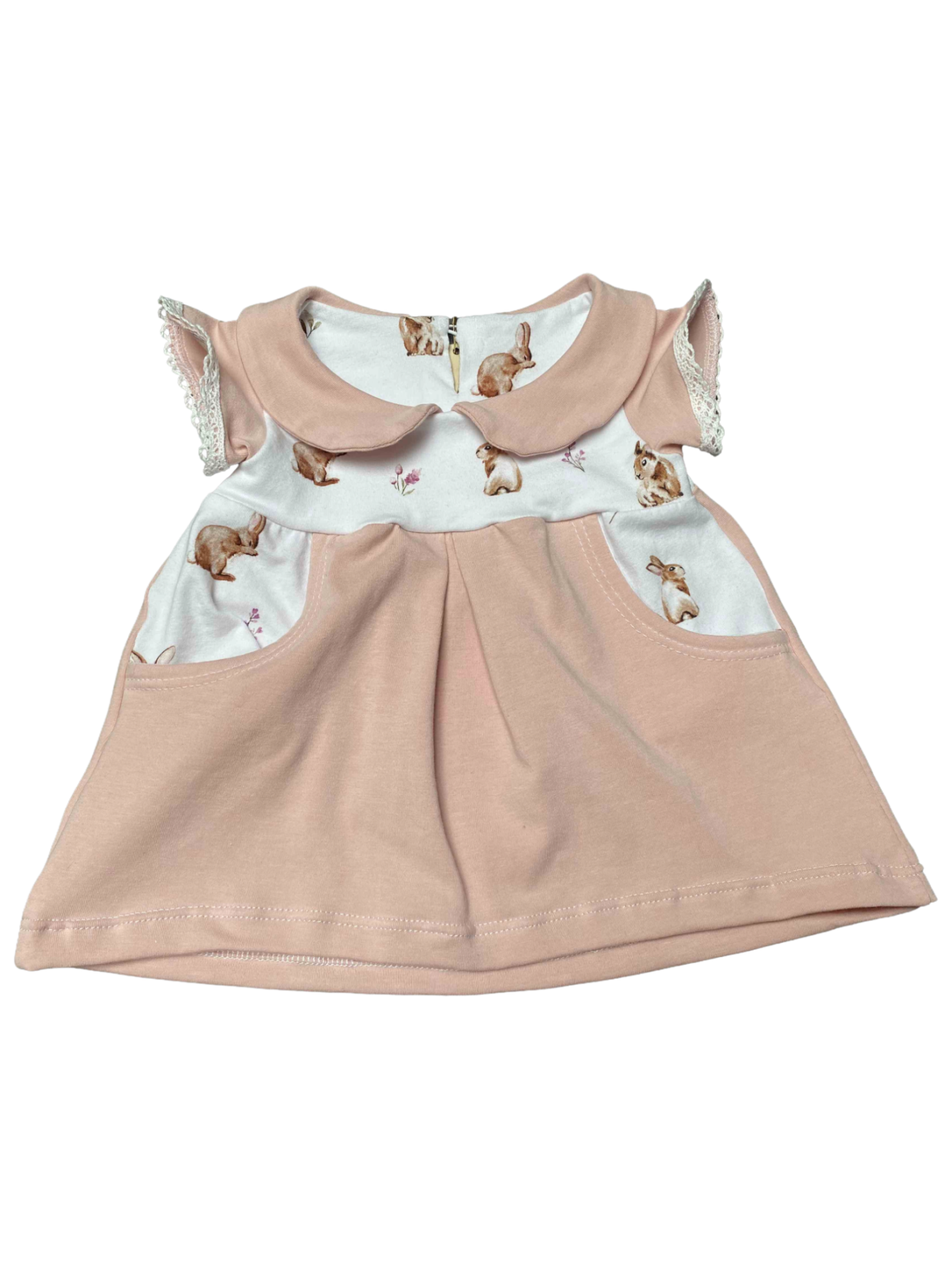 Jerseykleid aprikot Hasen Gr. 56