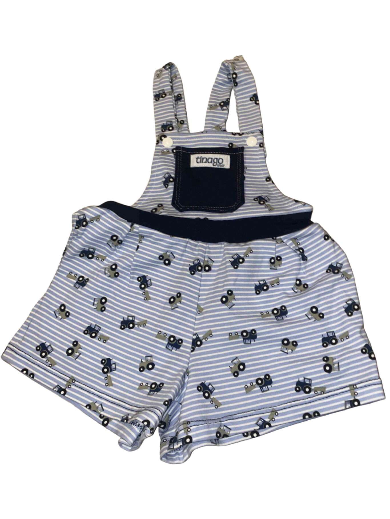 Sommerlatzhose blau Traktor Gr. 86